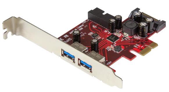 4-Port PCI-Ex USB 3.0 Card with SATA Power - 2 External, 2 Internal