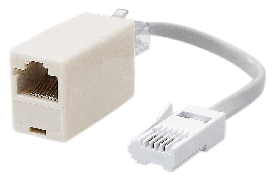 BT431A UK Phone Plug to RJ45 Socket Line Adaptor