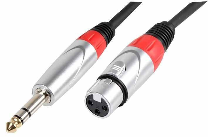 6.35mm (1/4") 3 Pole Jack Plug to XLR Socket Lead