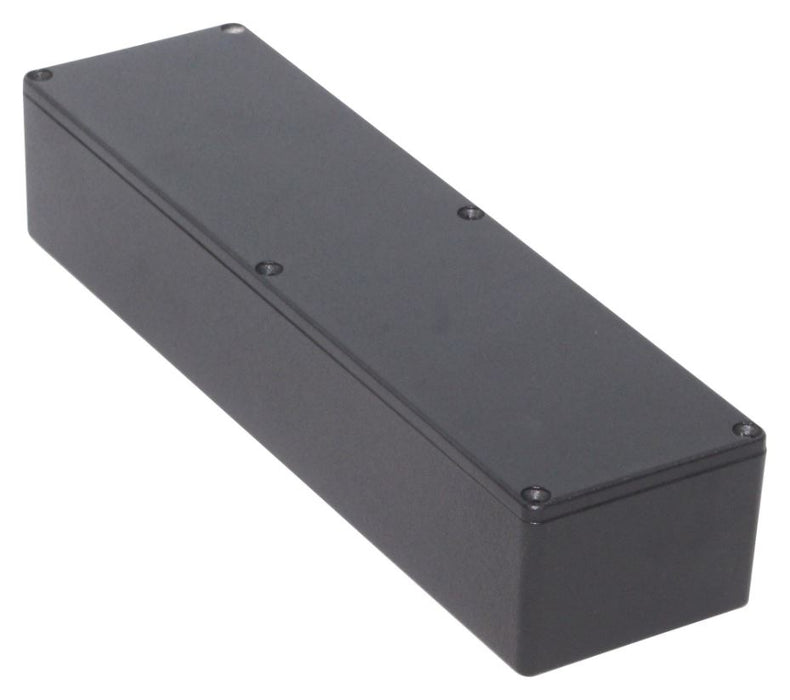 IP54 Black Die Cast Aluminium Instrument Enclosure - 254x70x49.5mm