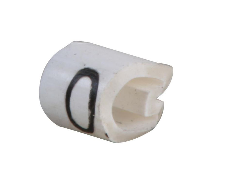 Z Type Cable Marker, 0, Straight Cut, White, 2.5-4.0mm, Reel of 1000