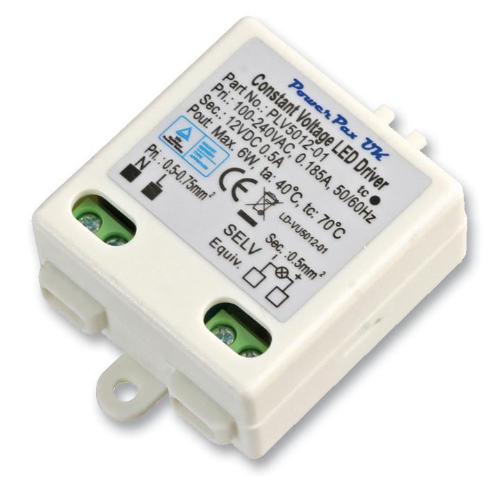 12Vdc 500mA 6W Miniature Constant Voltage LED Driver