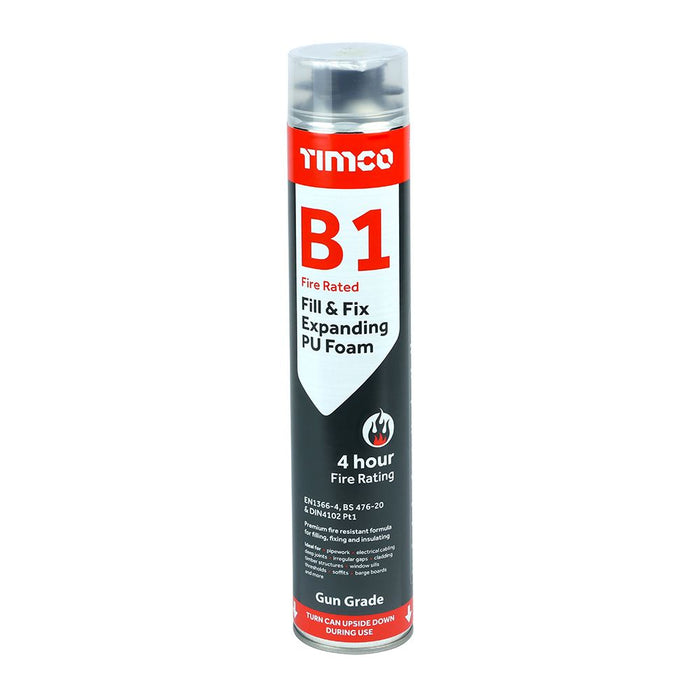 B1 Fill & Fix Expanding PU Foam - Gun Grade (Size 750ml - 1 Each)