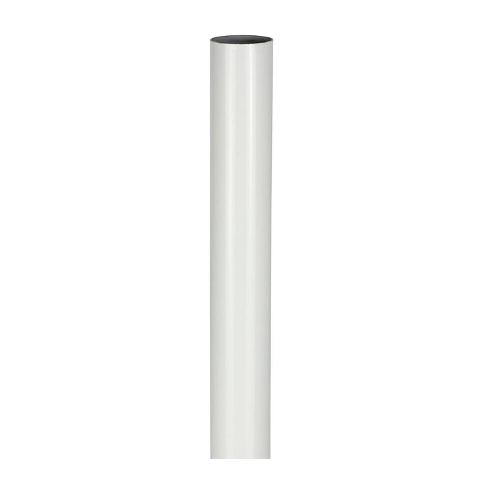 Wardrobe Rail - Round - White (Size 25 x 1219 - 1 Each)