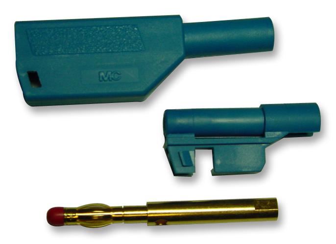 4mm Stackable Plug, Blue, 2 Pack