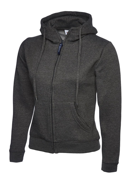 Women's/Ladies Ladies Classic Full Zip Hooded Sweatshirt/Jumper - 50% Polyester 50% Cotton