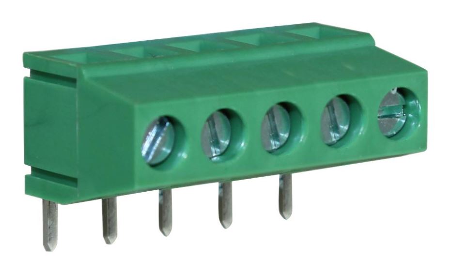 5mm 90° Rising Clamp Terminal Block, 3-Pole, 16A