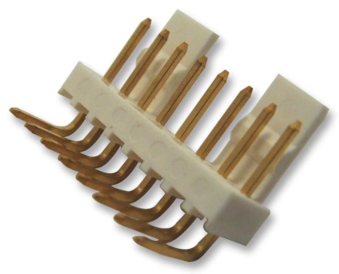 Header, Right Angle, Square Pin, 0.1", 8 Way