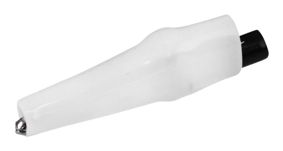 10A Insulated Steel Crocodile Clip, White