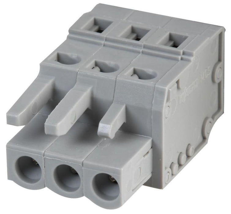 Pluggable Terminal Socket Connector with CAGE CLAMP Actuation 5mm Pitch Grey