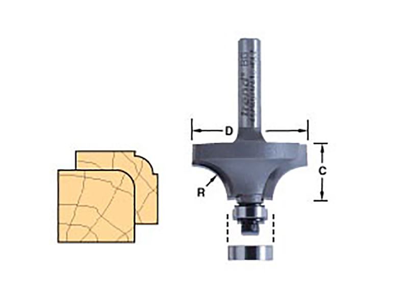 Bearing Guided Ovolo & Round Over Cutters