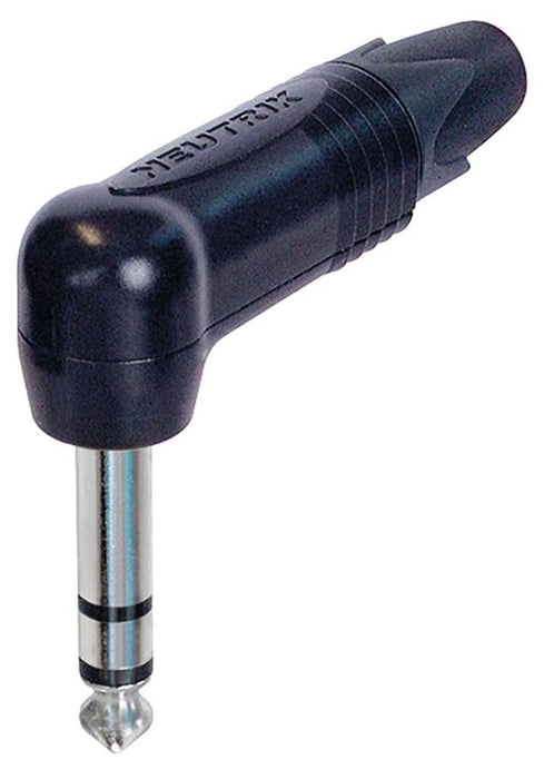 6.35mm Jack Plug 90 Degree Black