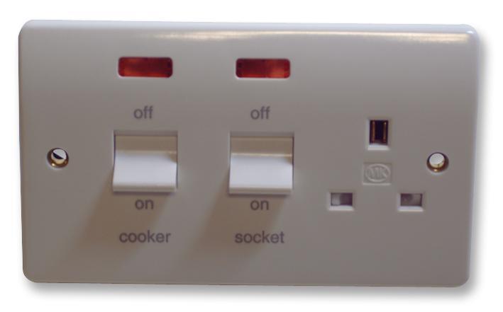 Logic Plus Cooker Control Unit with Neon, White