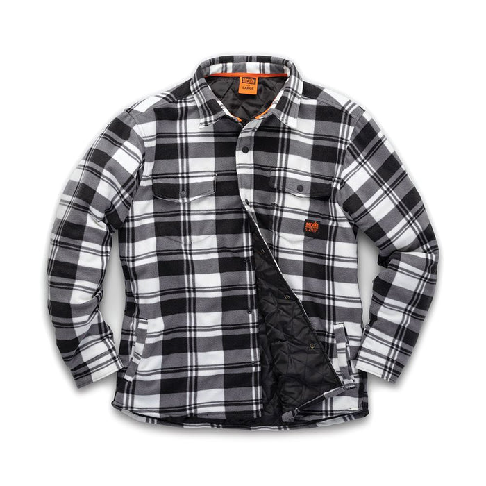 Worker Padded Checked Shirt Black/White