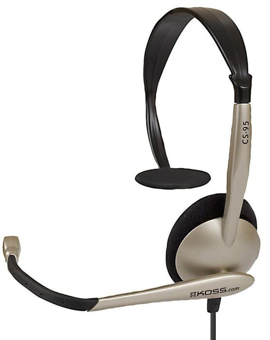 CS95 PC Headset with Microphone, Black/Silver