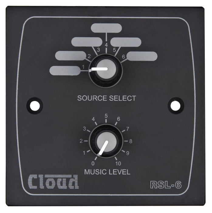 Remote Music Source Select and Level Control Panel, Black