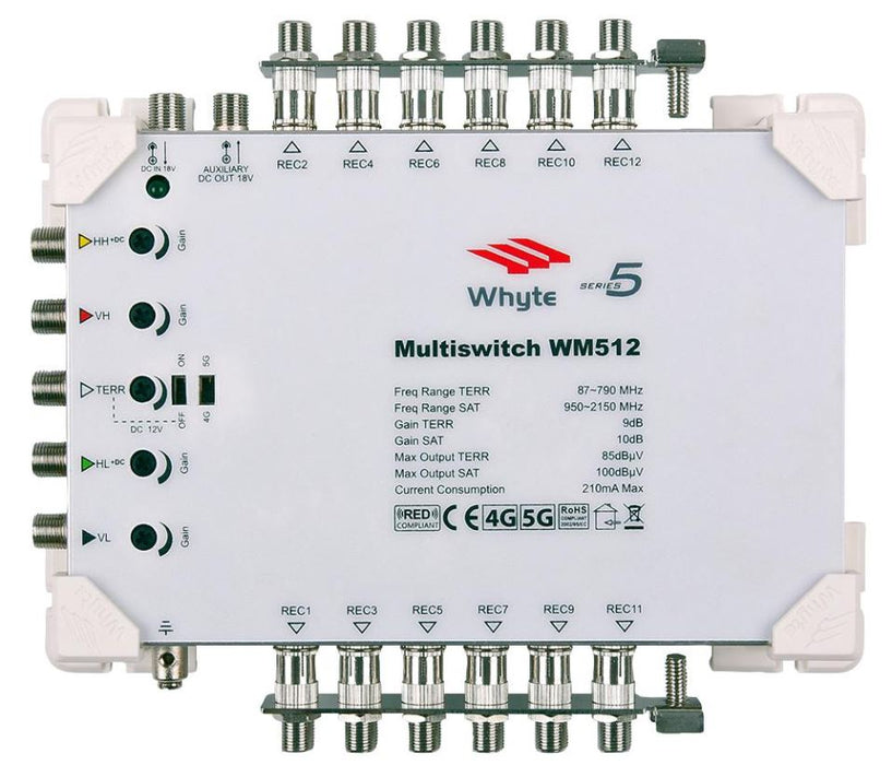 WM512 Series 5 5-Wire, 12-Way Multiswitch