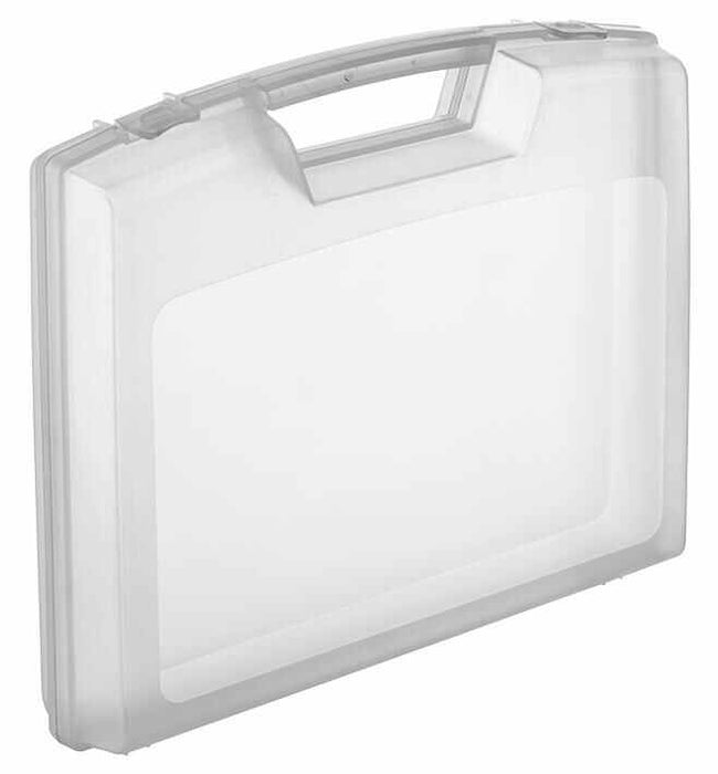 Clear Plastic Briefcase Storage Case with Foam 48mm x 240mm x 205mm