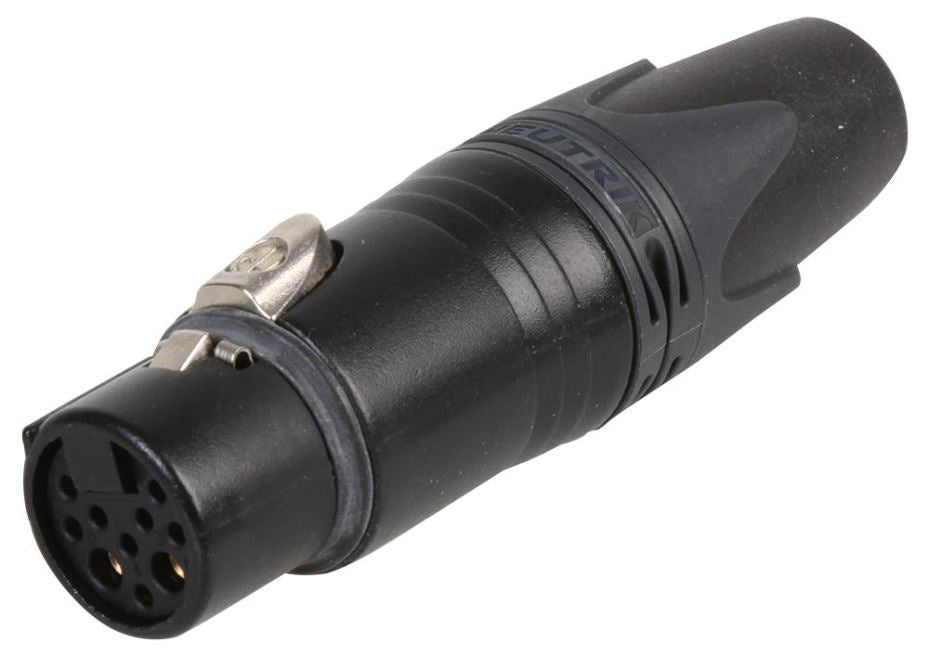 8+2 Way XLR Black Metal with Secure Lock