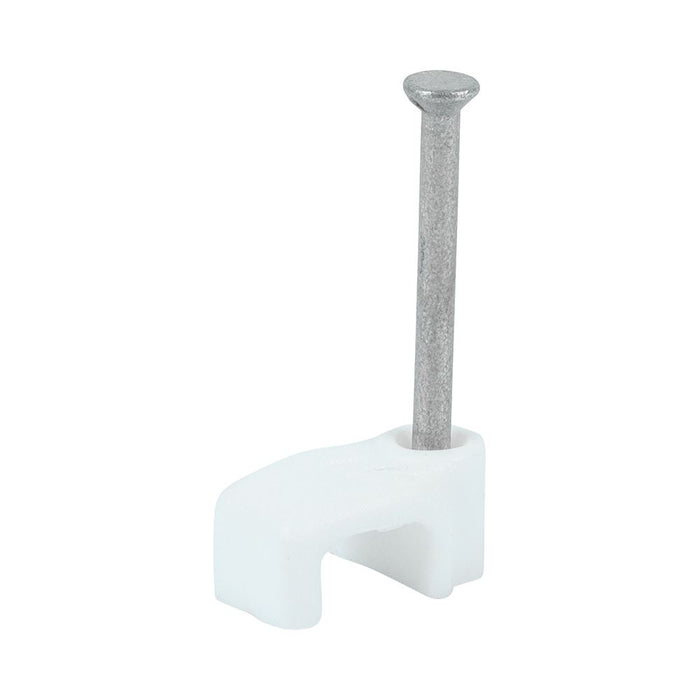 Flat Cable Clips - White (Size To fit 1.0mm - 100 Pieces)