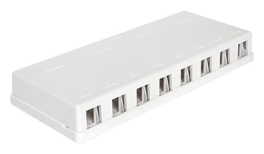 8 Port Keystone Housing - 94.0 x 218.0 x 30.5mm