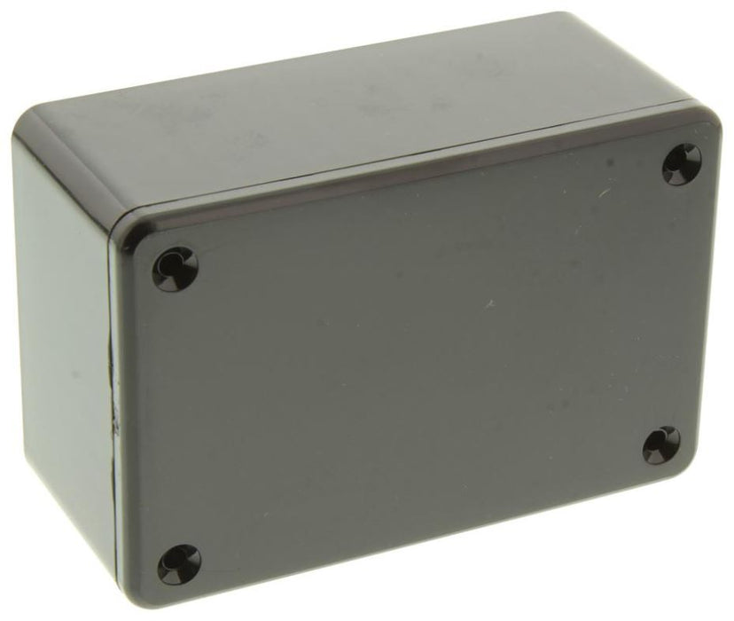 IP54 Black Flame Retardant ABS Enclosure - 85x56x35mm