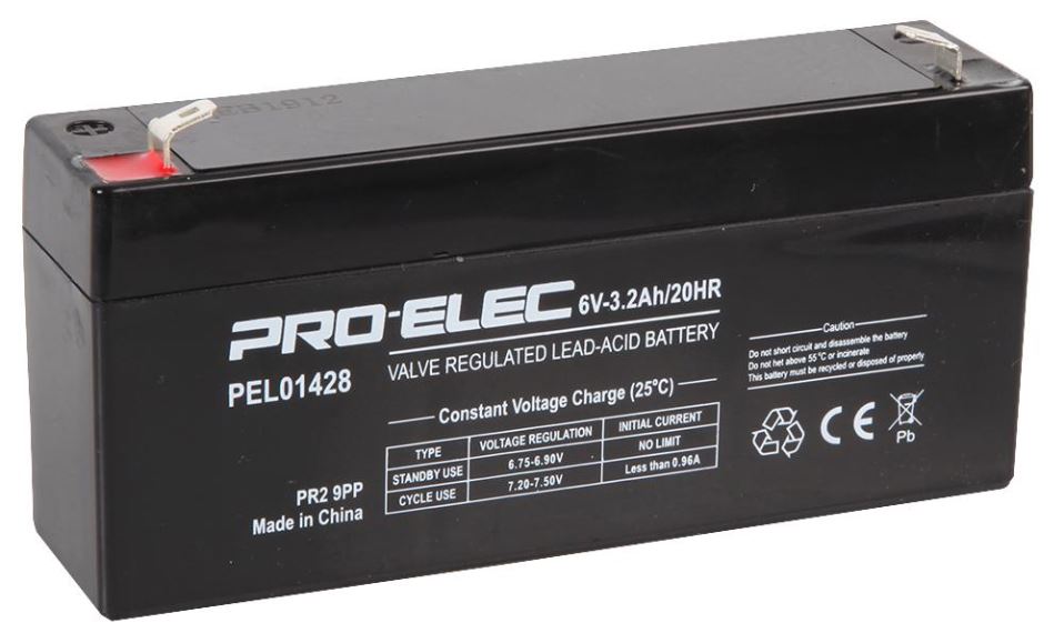 3.2Ah 6V AGM Lead Acid Battery