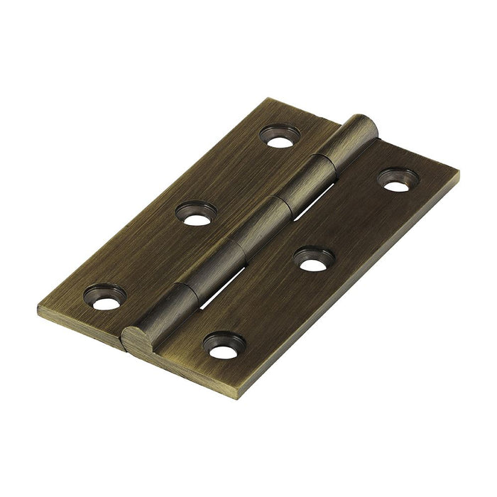 Solid Drawn Hinge - Solid Brass - Antique Brass