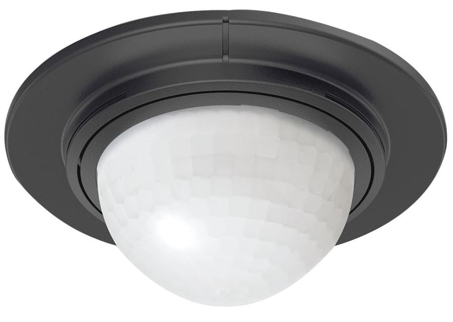 Recessed PIR Lighting Controller, 360 Degree Angle, Black, IP54