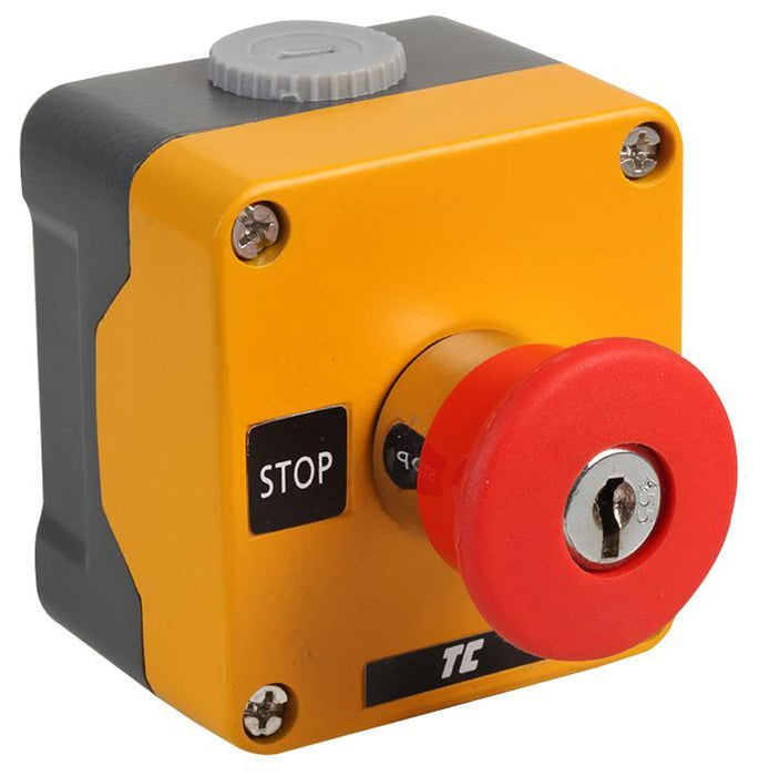 Emergency Stop Button, Metal, Key Reset