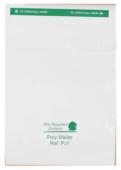 165x240mm White Poly Jacket Mailer Bag - Pack of 100