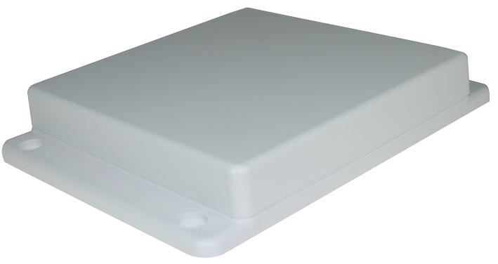 White ABS Flanged Enclosure -155.6x125.6x25mm