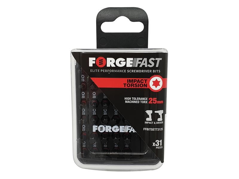 ForgeFast TORX® Compatible Impact Bit Set, 31 Piece