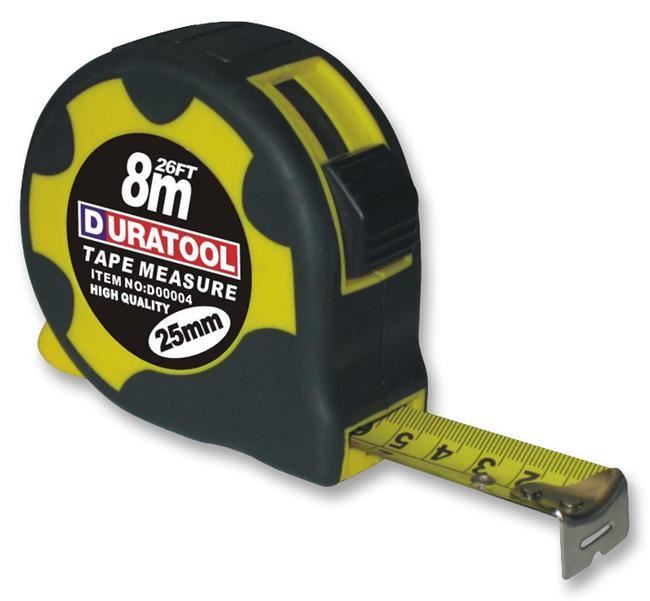 DURATOOL - 8m x 25mm Heavy Duty Tape Measure