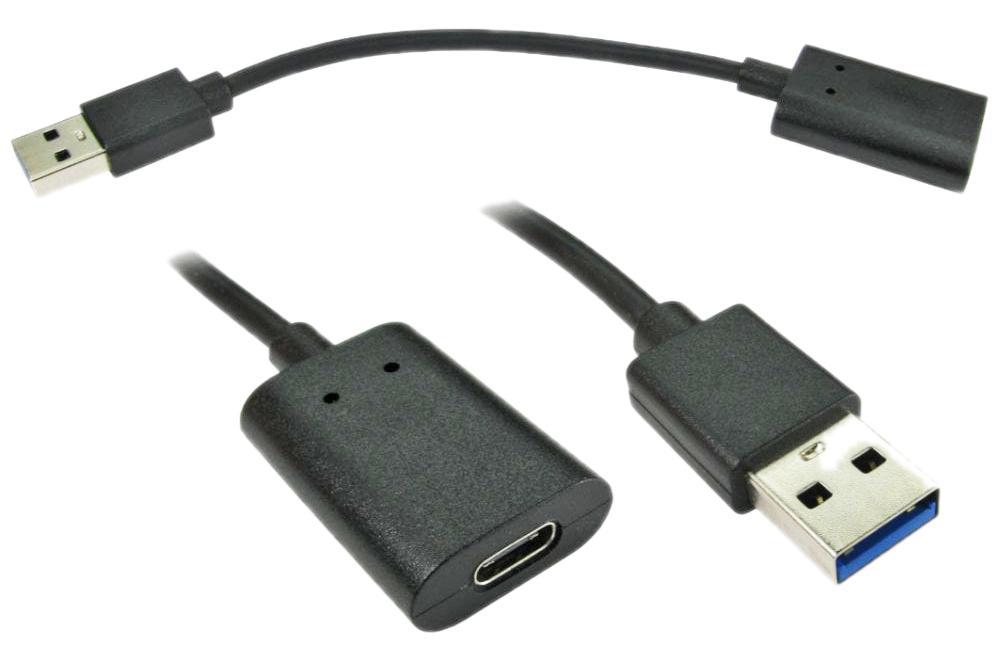 USB-A Male to USB-C Female USB 3.0 Adaptor Lead