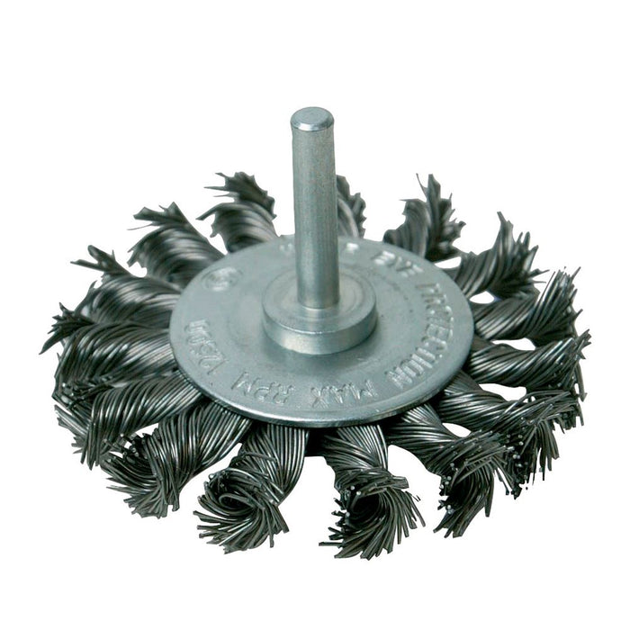 Rotary Steel Twist-Knot Wheel - 75mm