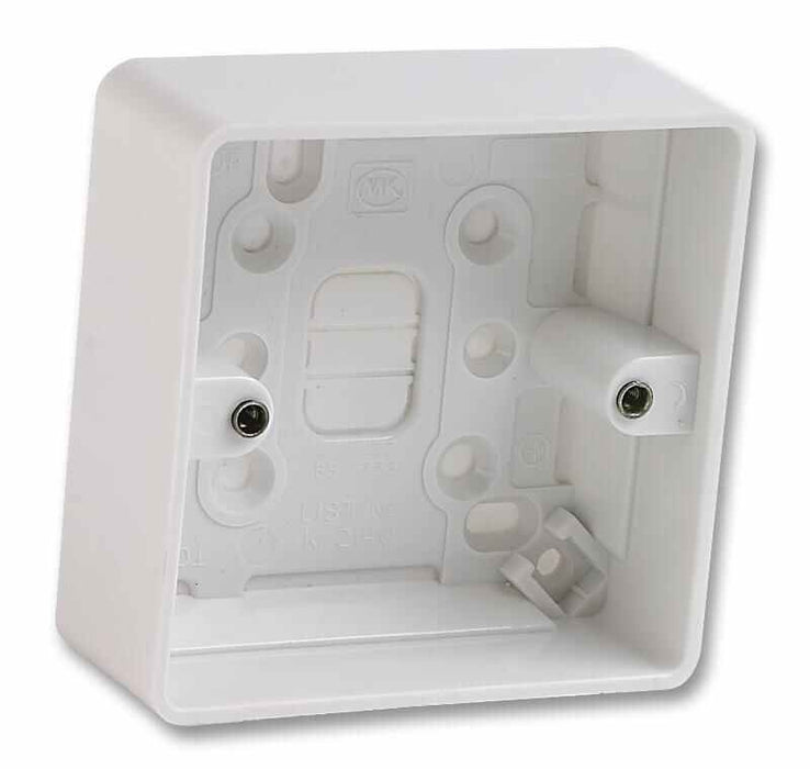 Logic Plus White Surface Pattress Box, 40mm