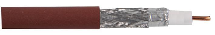RG6U Coaxial Cable Brown 50m Reel