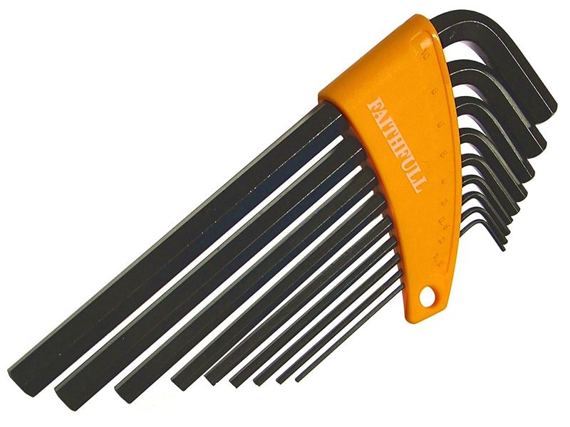 Metric Long Arm Hex Key Set, 9 Piece