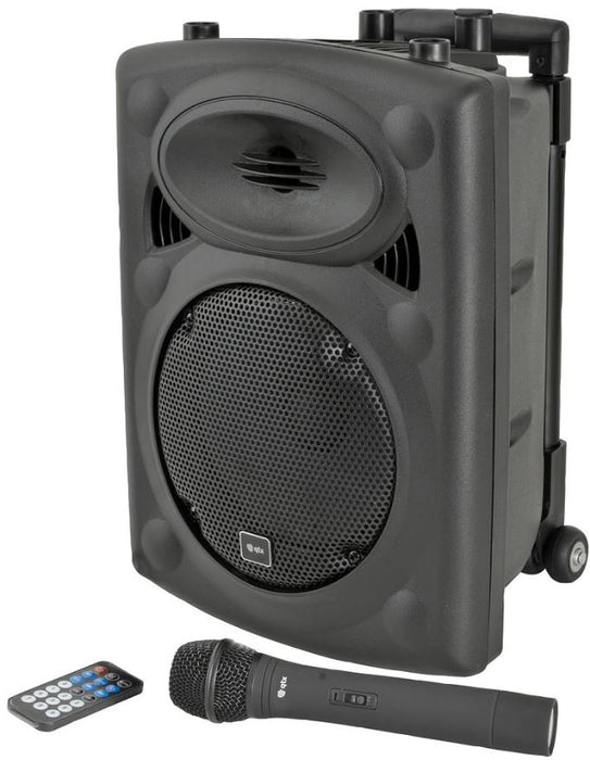 100W 8" Portable PA with USB/SD/FM/BT and VHF Mic