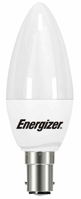 ENERGIZER - B15 5.9W Opal LED Candle Light Bulb, Warm White 470lm