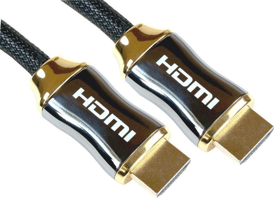 PRO SIGNAL High Speed HDMI Lead Male to Male Braided Gold Plated 0.5m Black