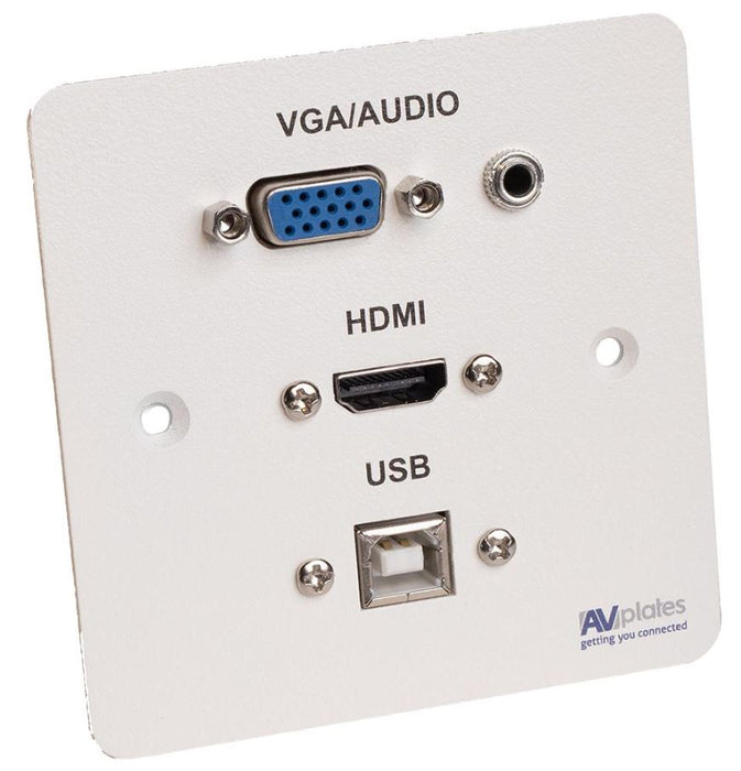 1 Gang VGA/Audio/HDMI/USB-B Wall Plate