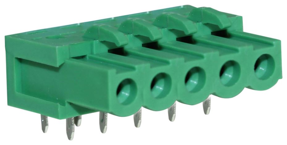 5.08mm Inverted/Reverse Terminal Block Header, 5-Pole, 15A