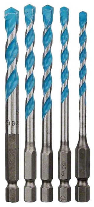 PROFESSIONAL (BLUE) - HEX-9 Multi Construction Drill Bit Set, 5 Piece