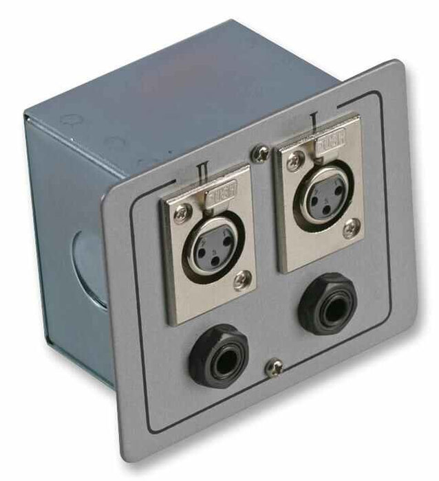 AV Connection Box - 2 x XRL Sockets & 2 x Jack Sockets