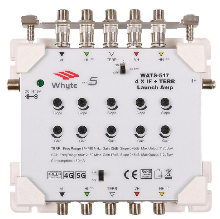 WATS-517 Series 5 5-Wire Launch Amplifier, 17dB SAT Gain