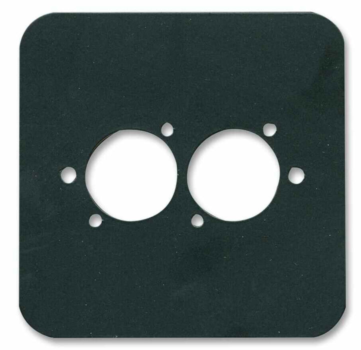 1-Gang Dual XLR / Speakon / RJ45 Wall Plate Black