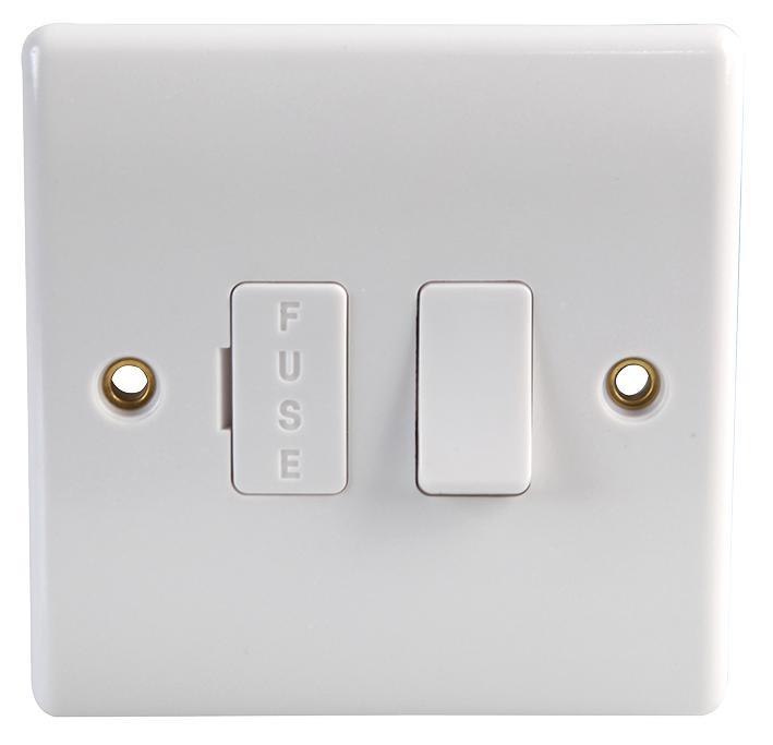 13A Switched Fused Spur, White