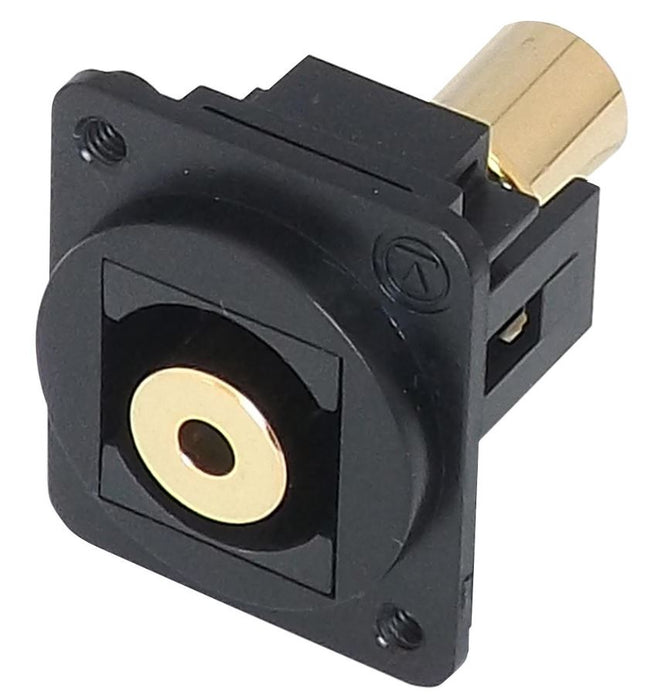 3.5mm D Plate Audio Keystone Coupler, Black